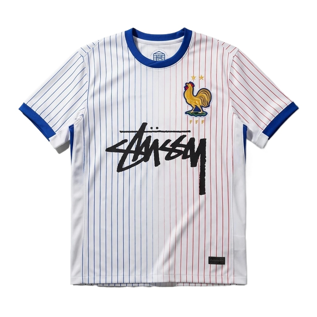Stussy striped sporty white T-shirt