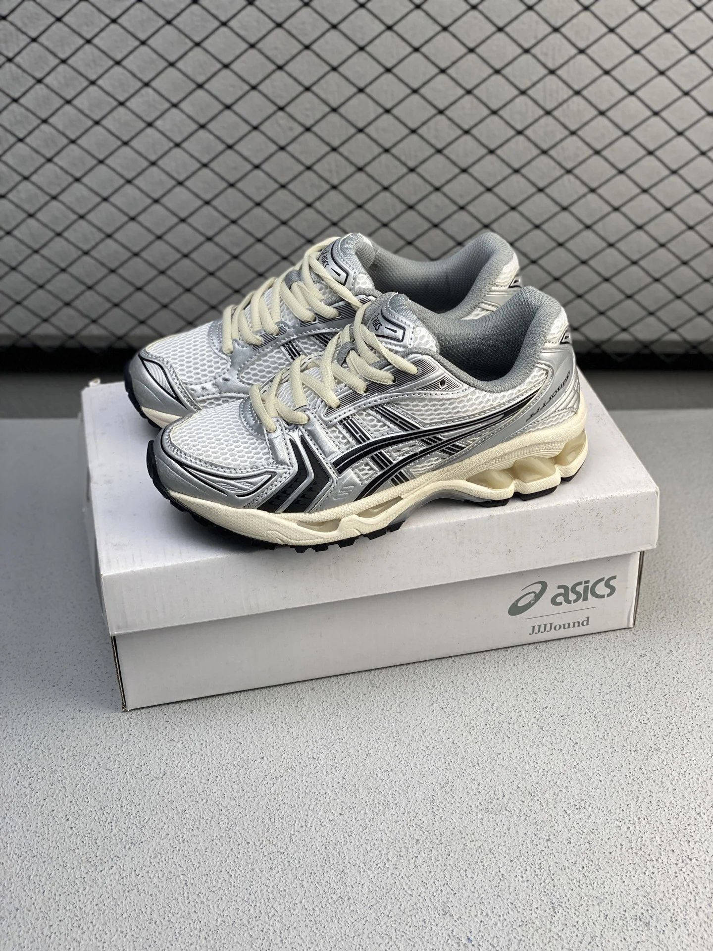 Asics Silver and Black Road Runner Profile Running Shoes