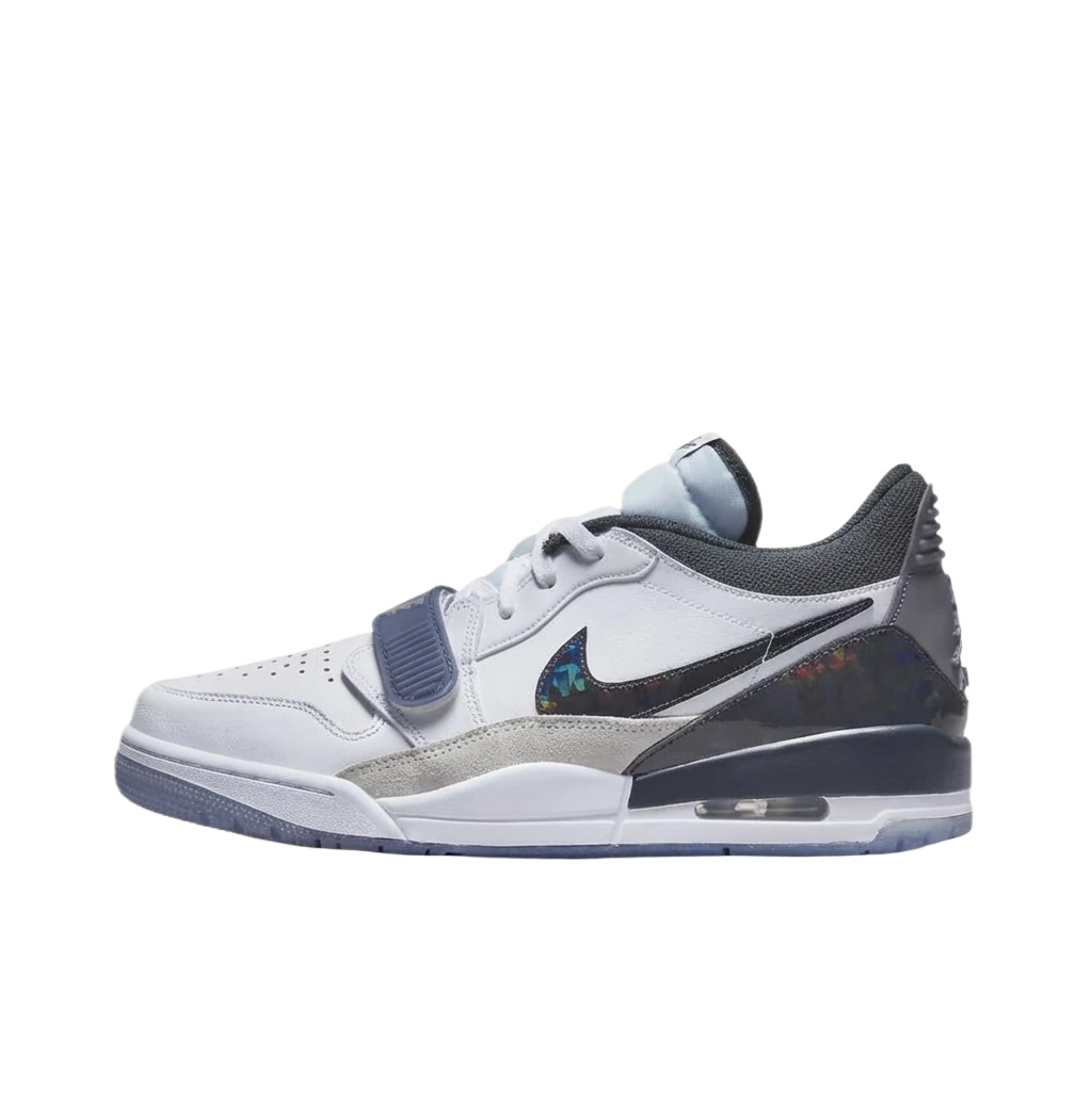 Jordan retro-style white and black sports shoes