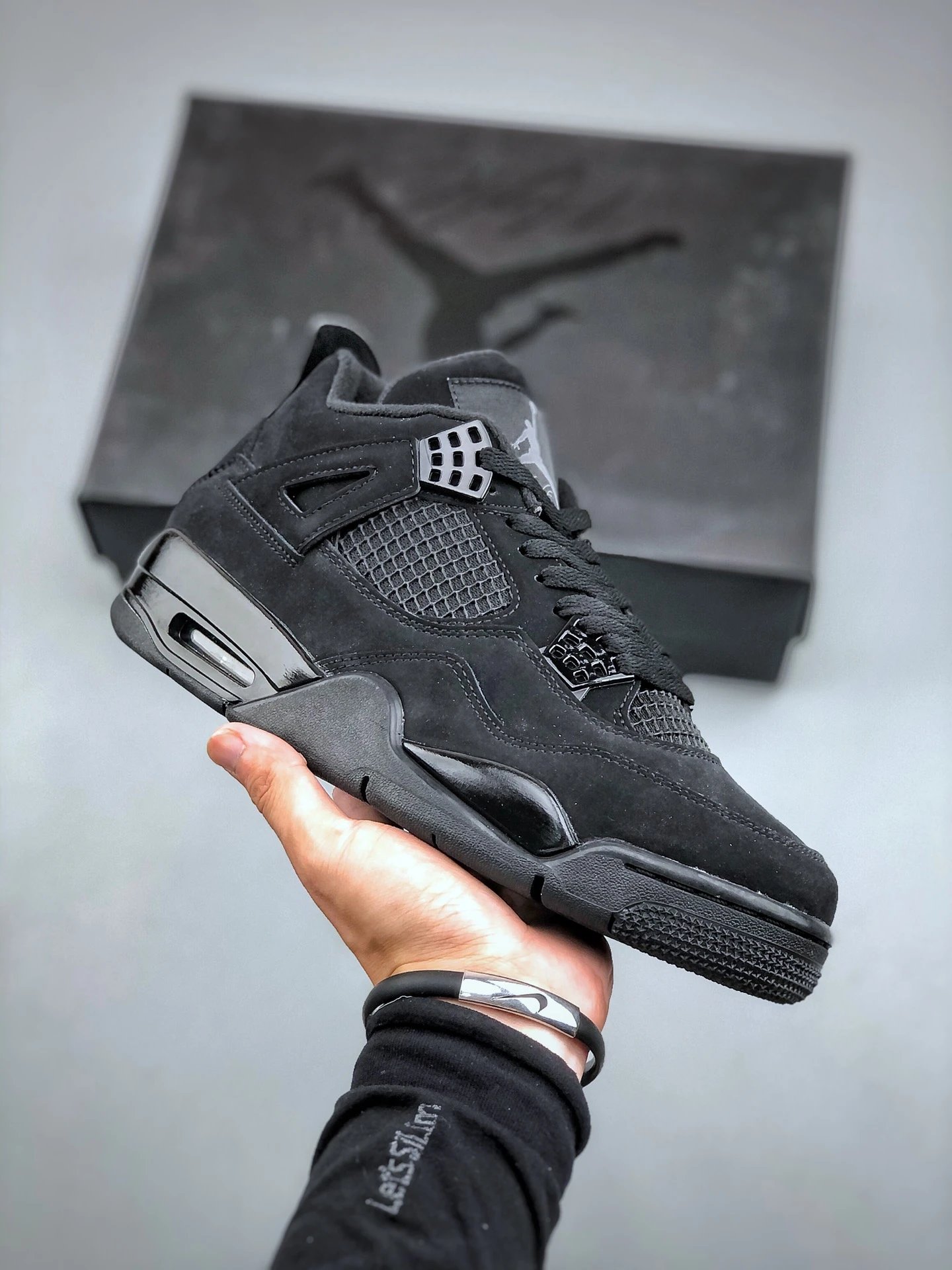 Jordan Black Basketball High-Tops and Padded Ankle Collar