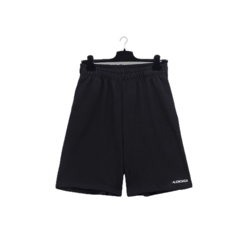 Balenciaga minimalist style black shorts