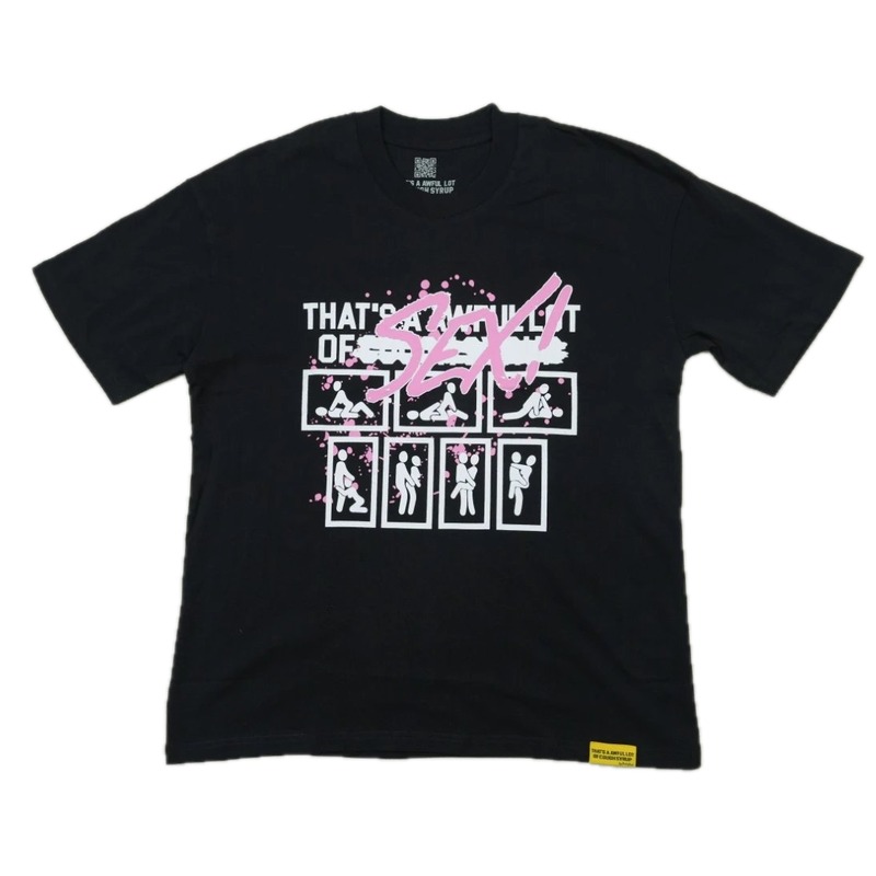 FR2 Funky Print Street Style Black Short-sleeve T-shirt