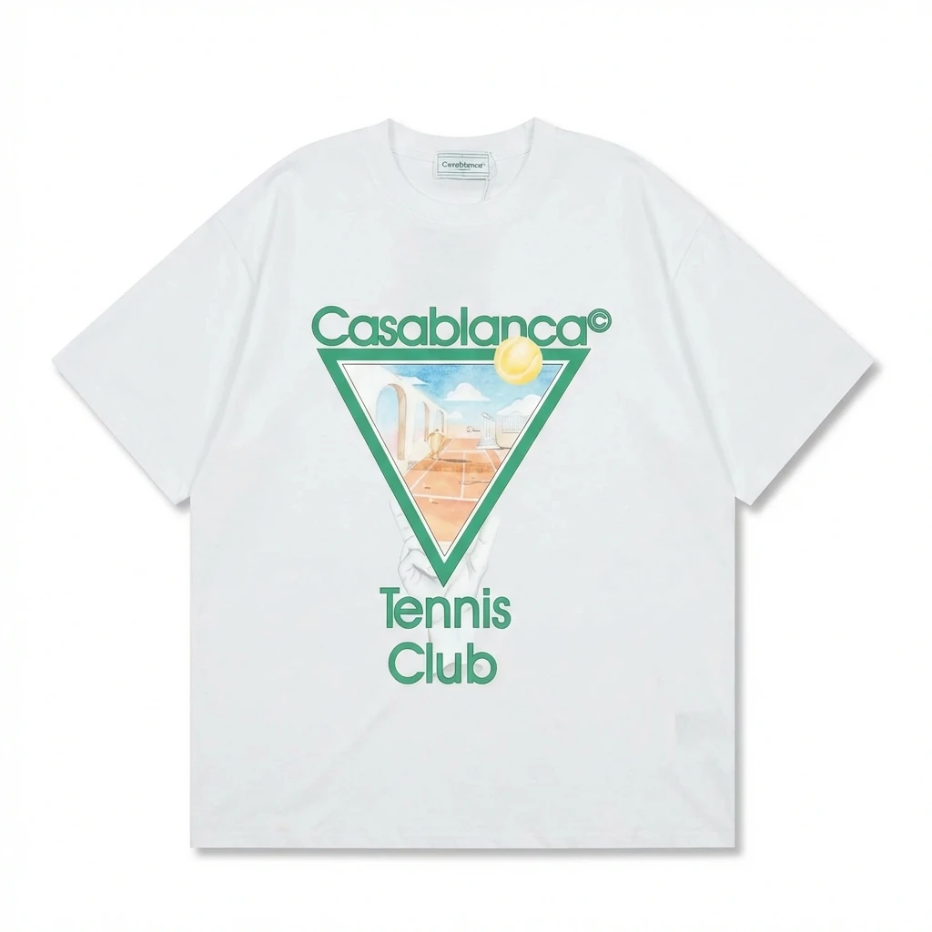 Casablanca Tennis Style White T-shirt