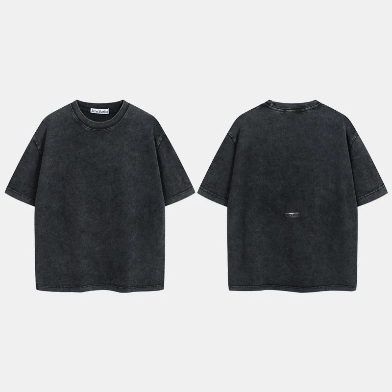 Acne Studios 2090-80 Black Style Ac908040 Stockholm Logo T-Shirt Modern Fit