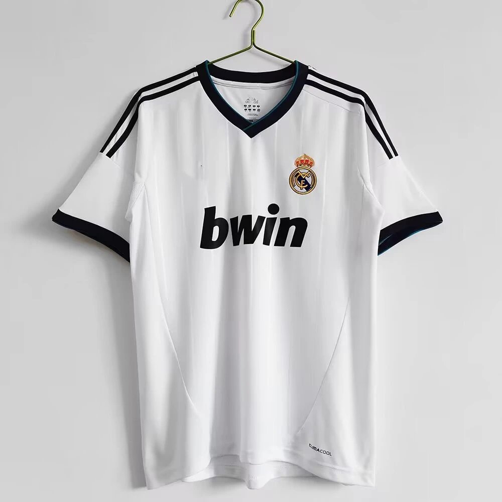Real Madrid Gift Ready Retro Teka soccer jersey White Retro Football with Standout Detail