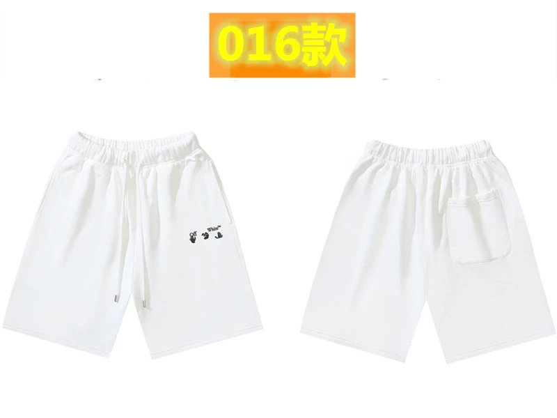 Off-White 016 Style Simple White Shorts