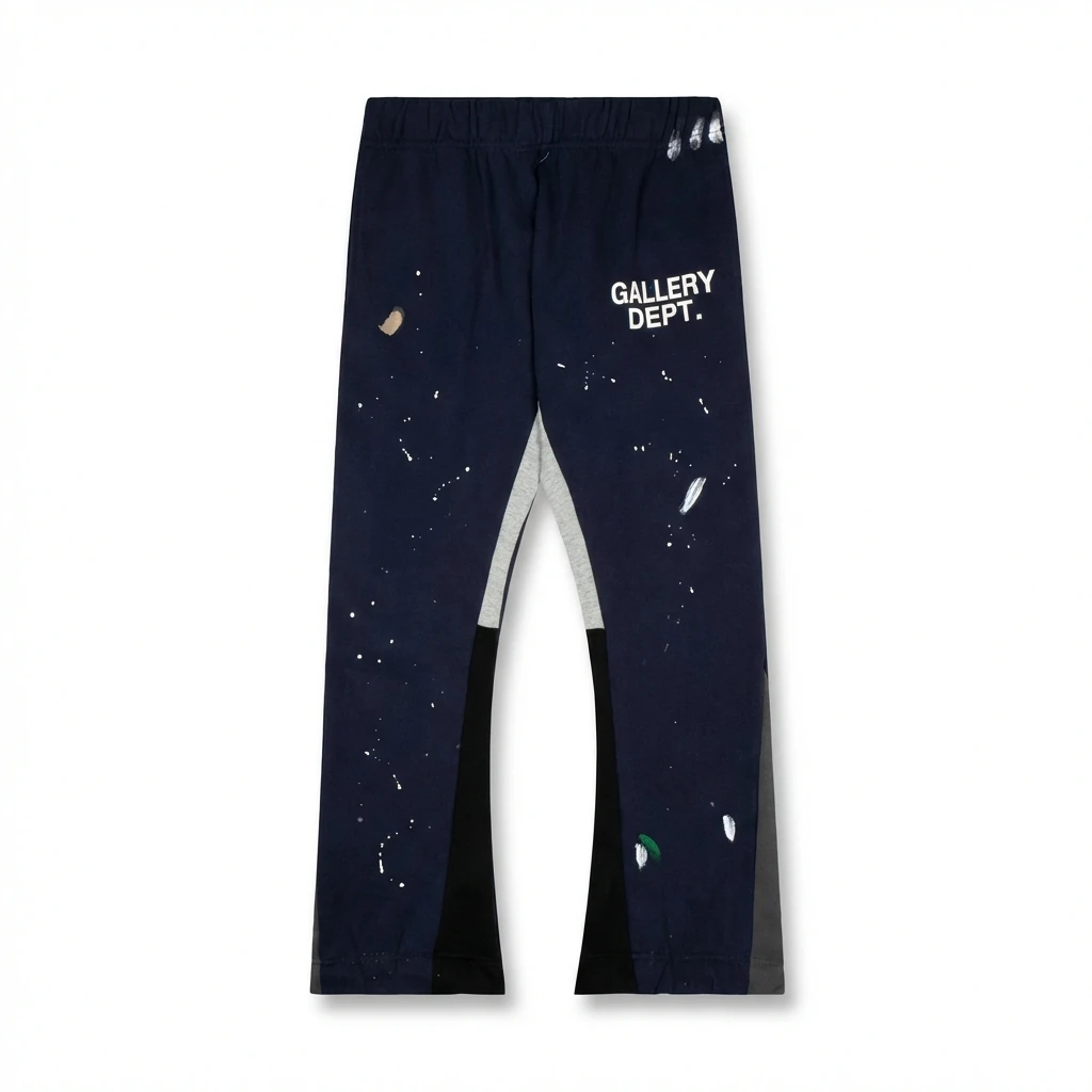 Gallery Dept graffiti-style navy blue pants