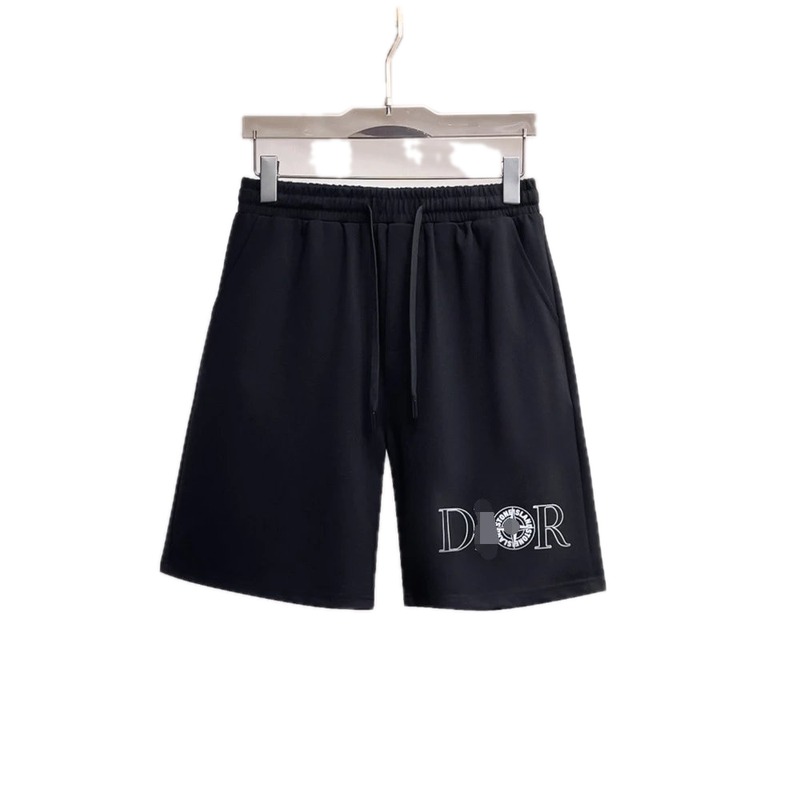Dior Letter Print Trendy Style Black Casual Shorts