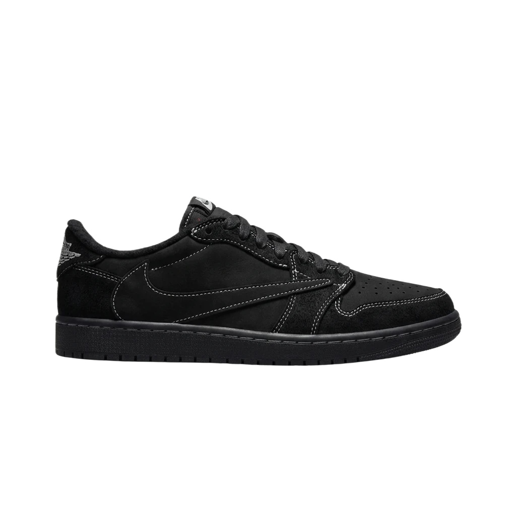 Simple Black Jordan AJ1 Sneakers