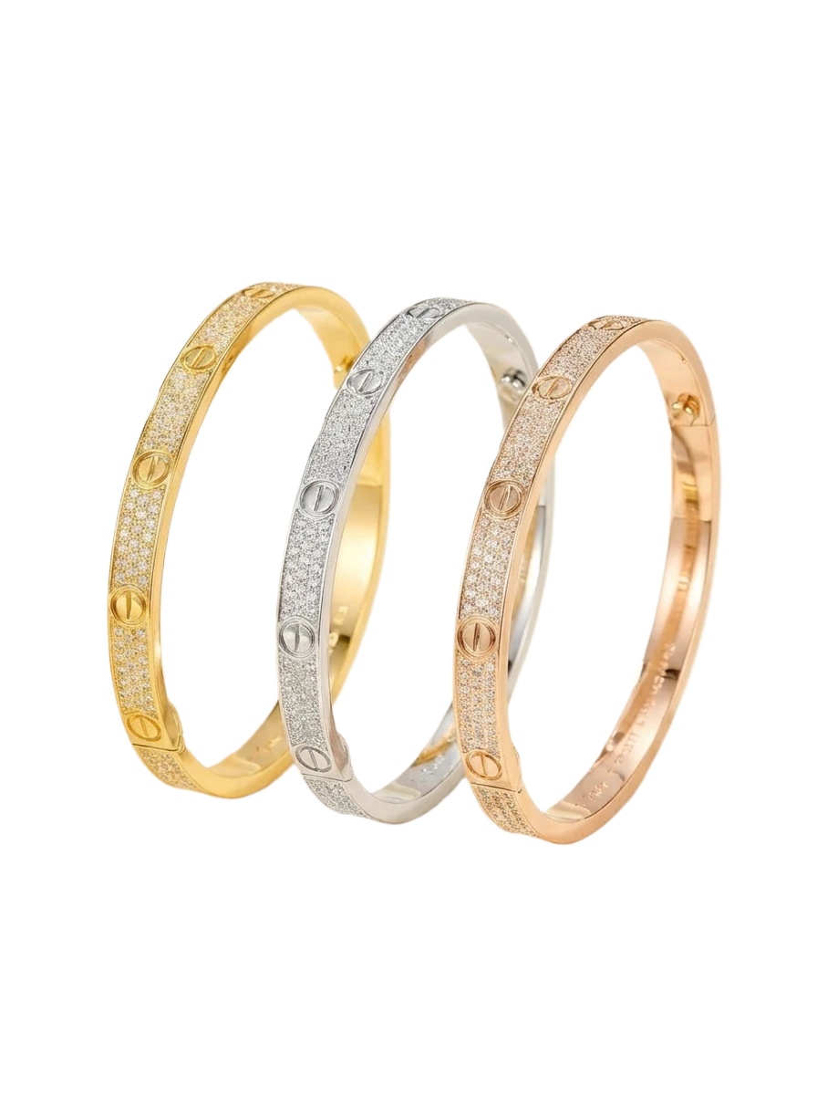 Cartier Love Series Luxurious Three-Color Bracelet