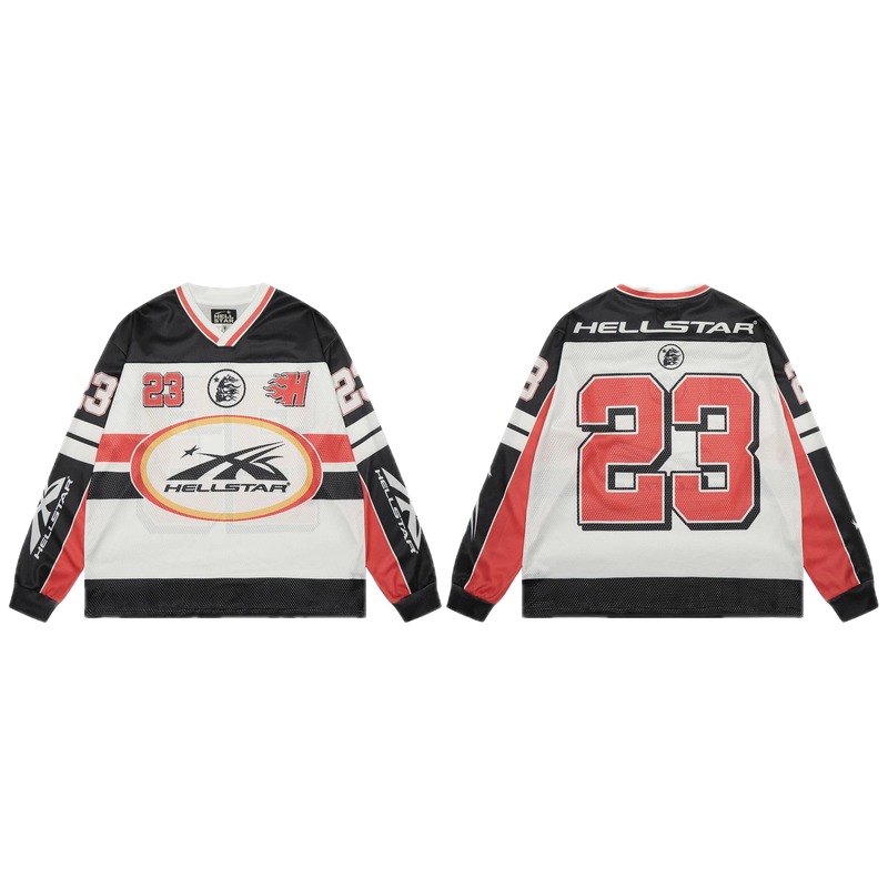Hellstar No.23 American Street Style Black and Red Jersey