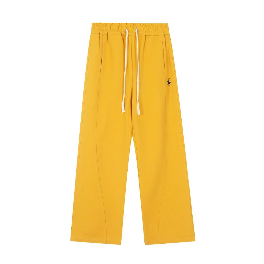 Travel Drawstring Straight Pants by RalphLauren - Mustard Yellow