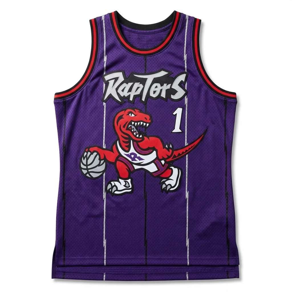 Vince Carter's retro-style jersey of the Raptors.