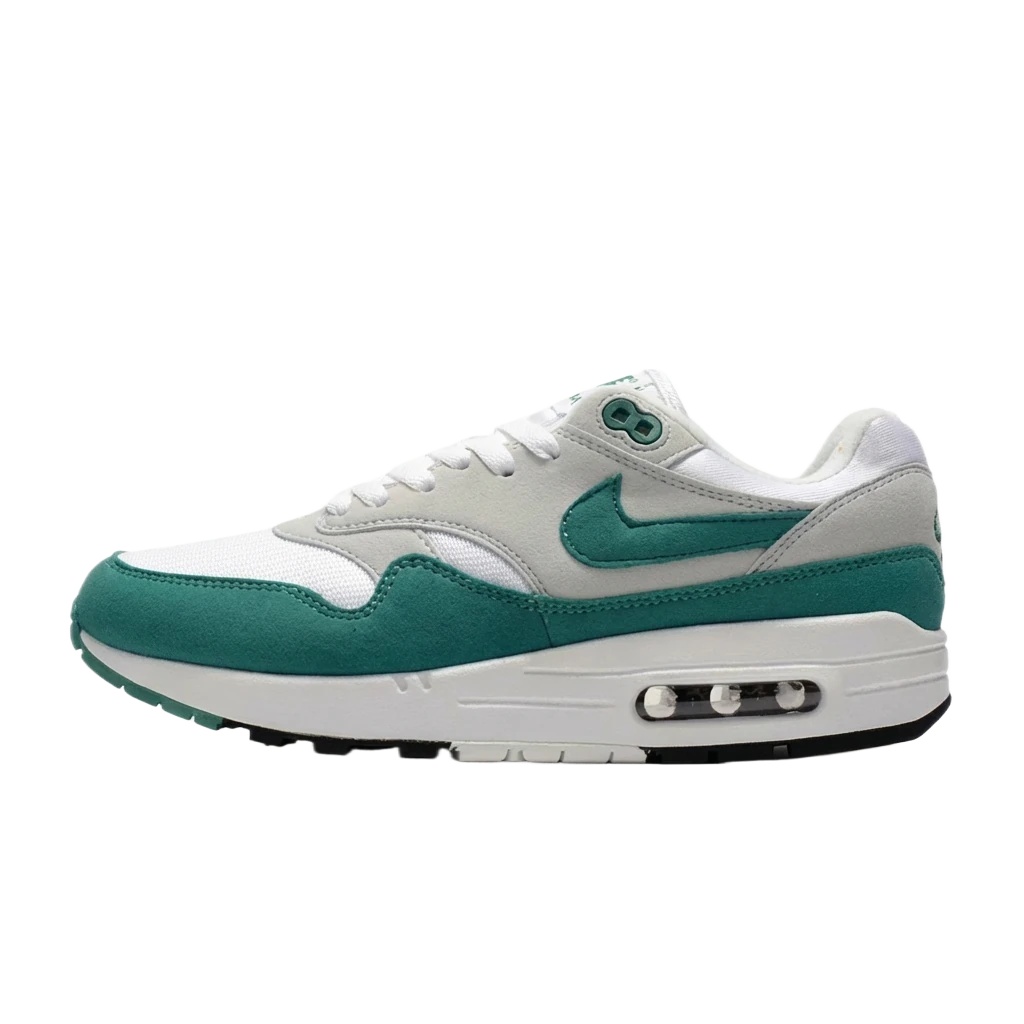 Nike Air Max 1 Retro Style White and Green Shoes