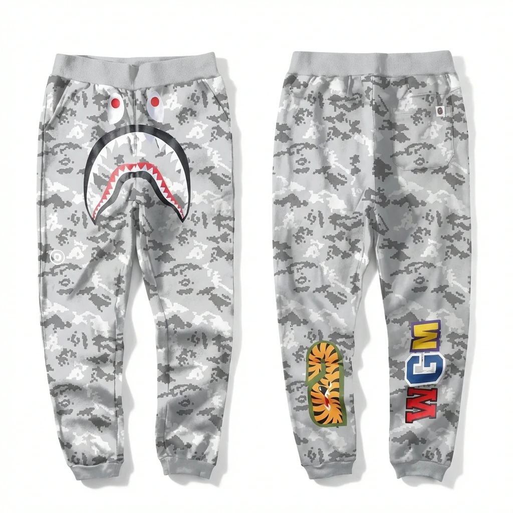 Bape Camouflage Shark Sweatpants