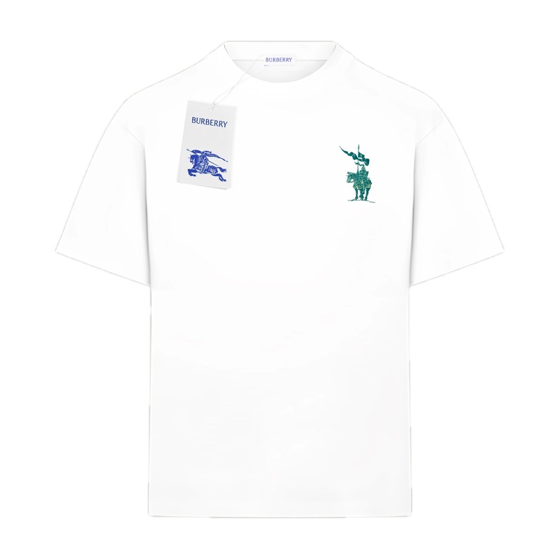 Burberry Equestrian Knight Logo Simple White T-shirt
