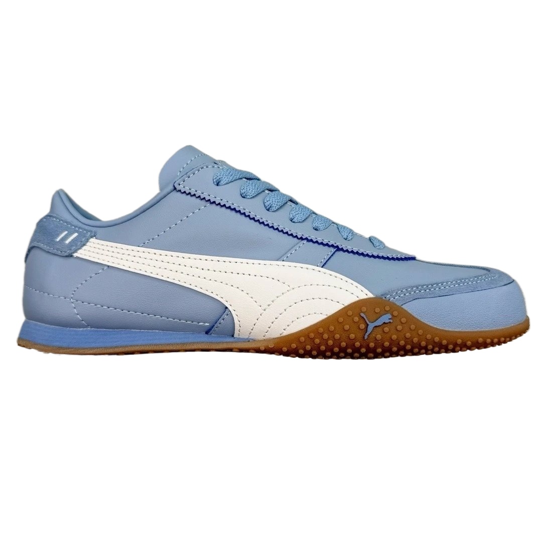 PUMA retro-style blue and white sports shoes