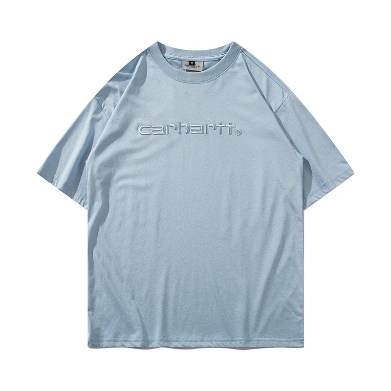 Carhartt Classic Logo T-shirt Light Blue Subtle for Daily Styling