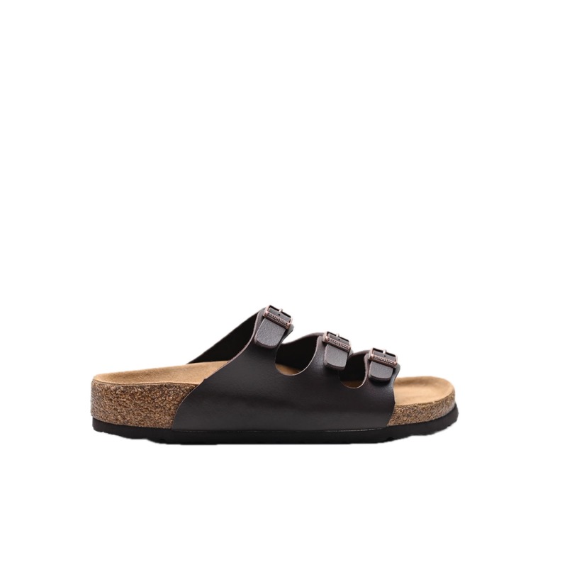 BIRKENSTOCK Casual Dark Brown Cork Slide Sandals