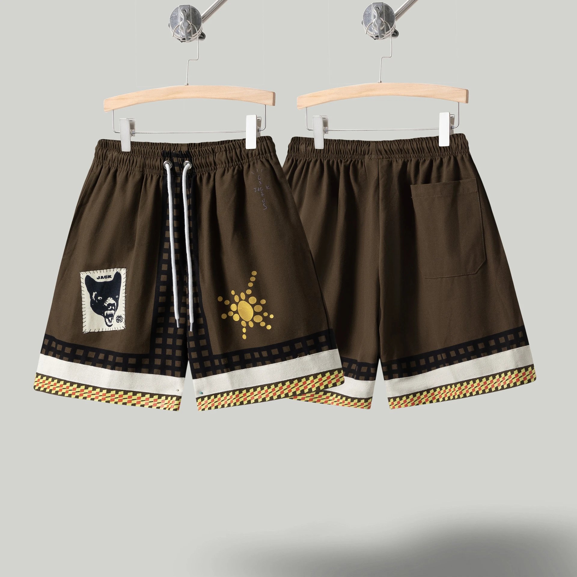 Travis Scott Cactus Jack American Retro Brown Shorts