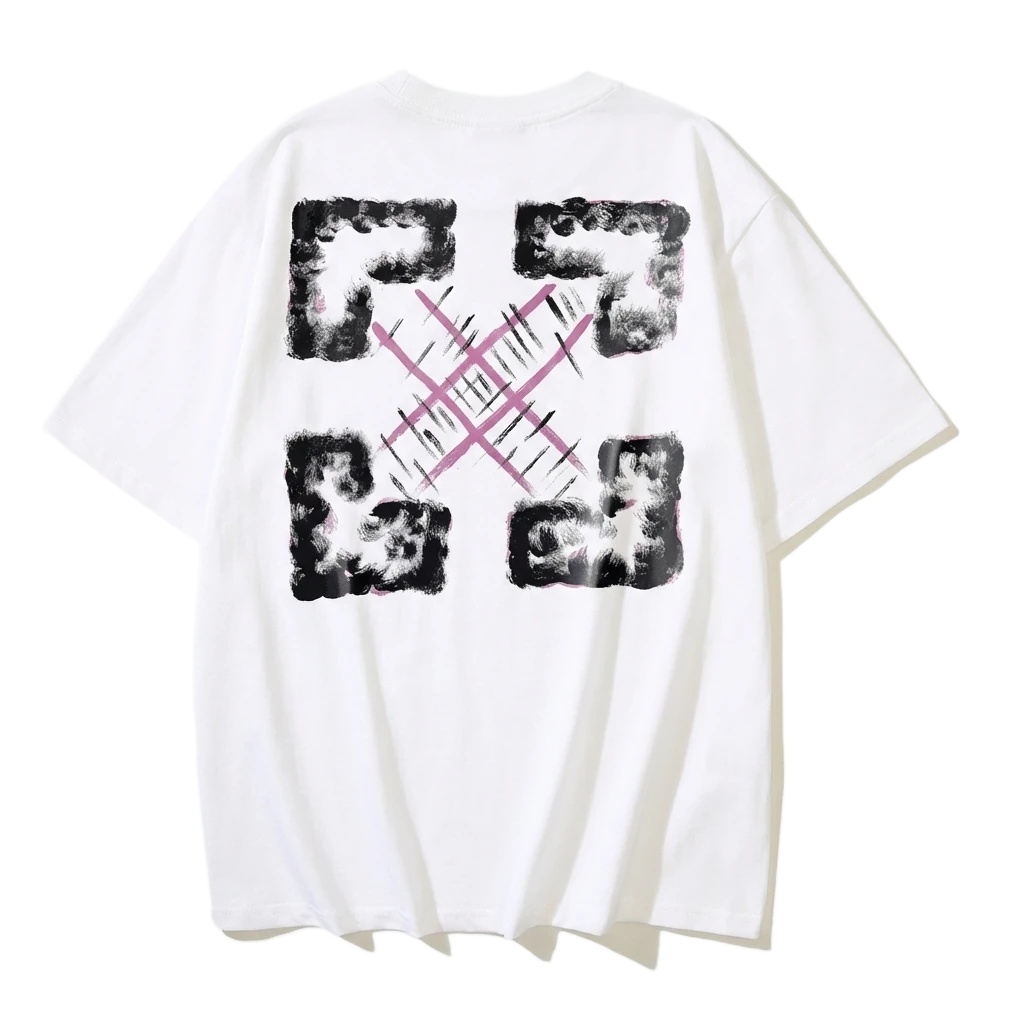 Off-White Graffiti Style White T-shirt