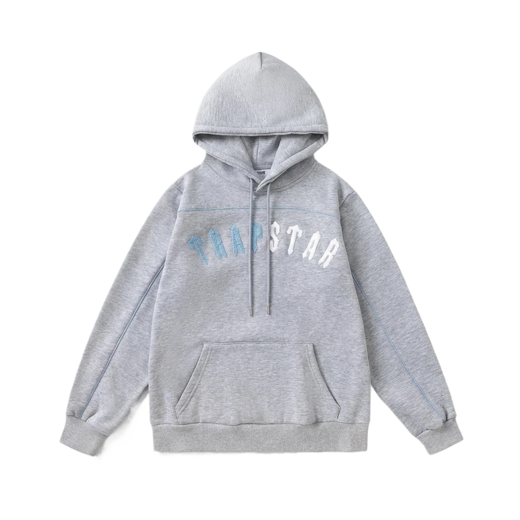 Trapstar Letter Trendy Cool Gray Sweatshirt