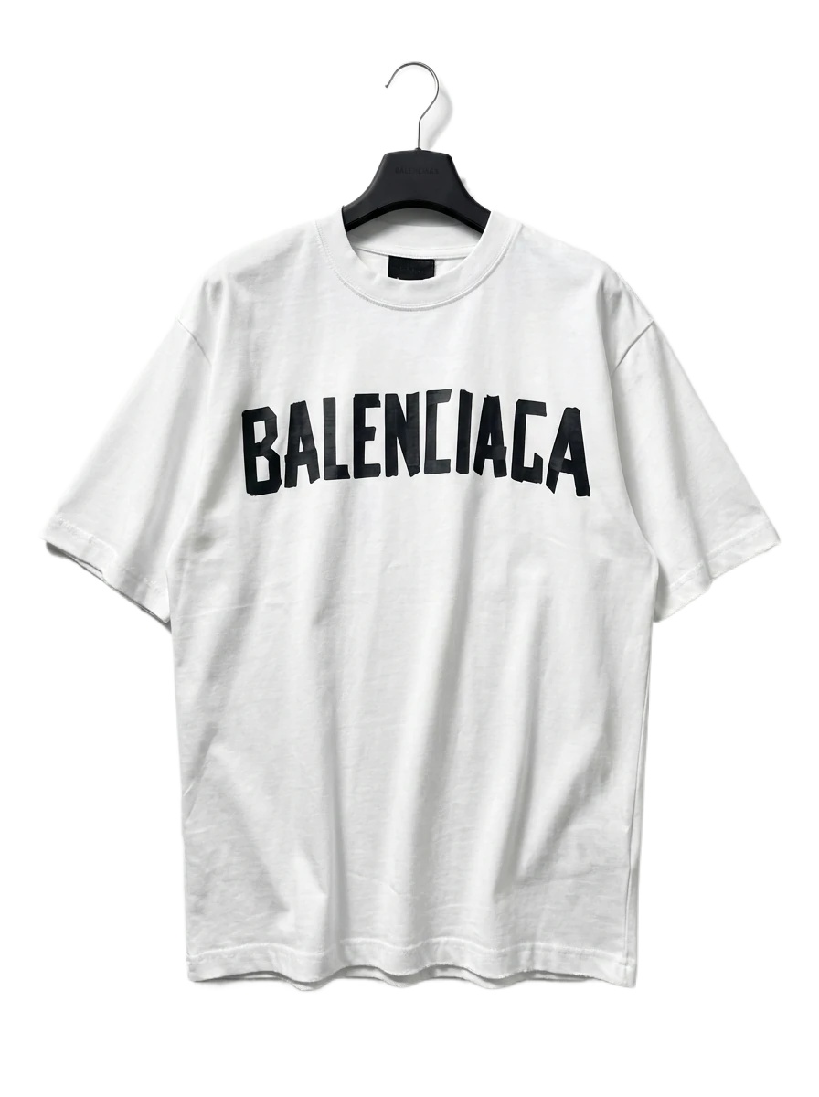 Balenciaga minimalist style white T-shirt