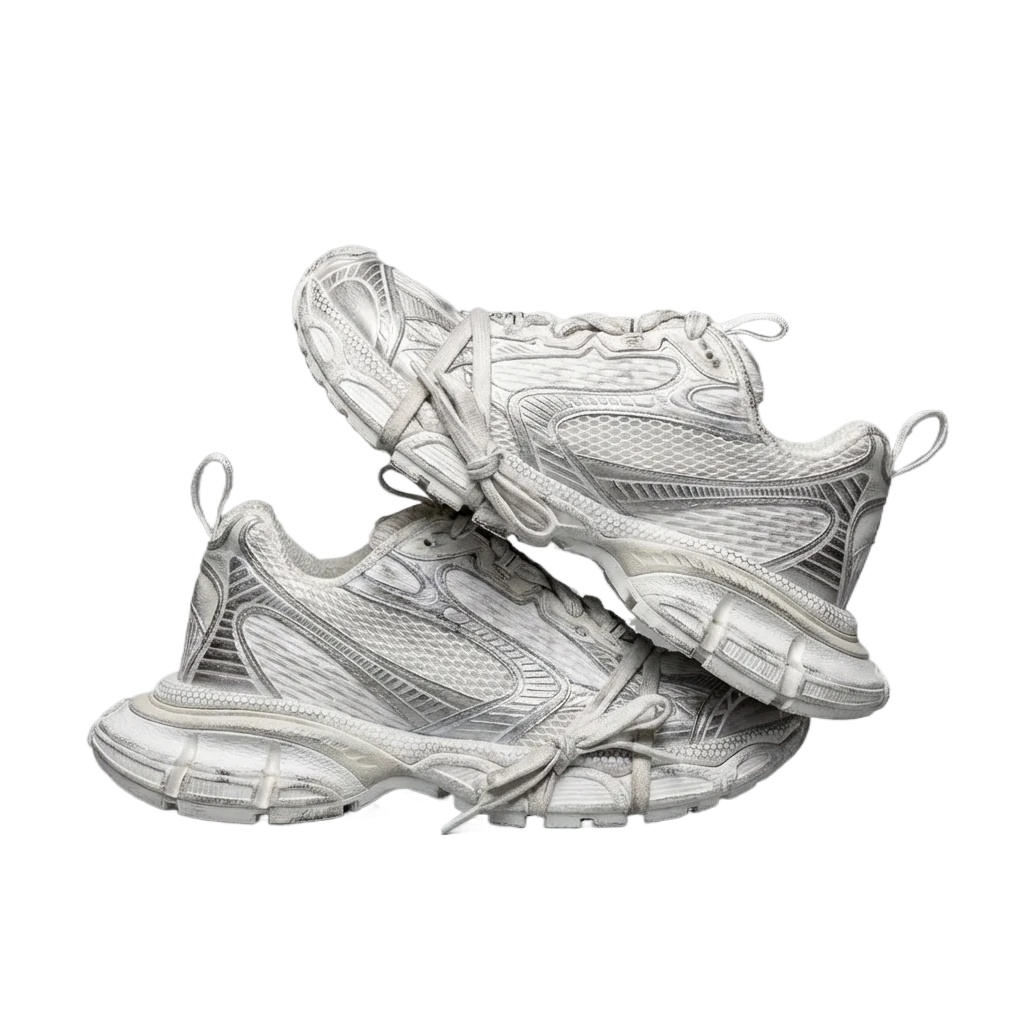 Balenciaga retro silver-gray sneakers