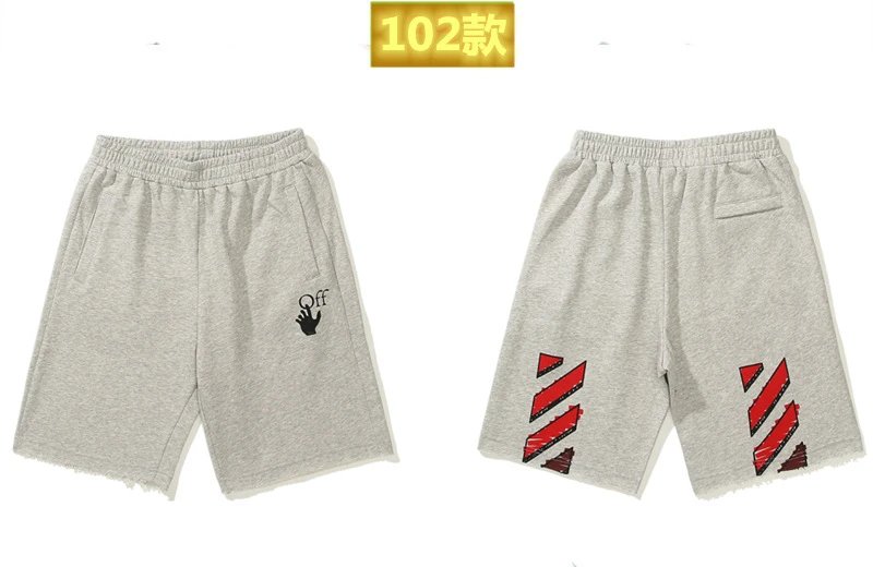 Off-White Style 102 Grey Trendy Brand Shorts