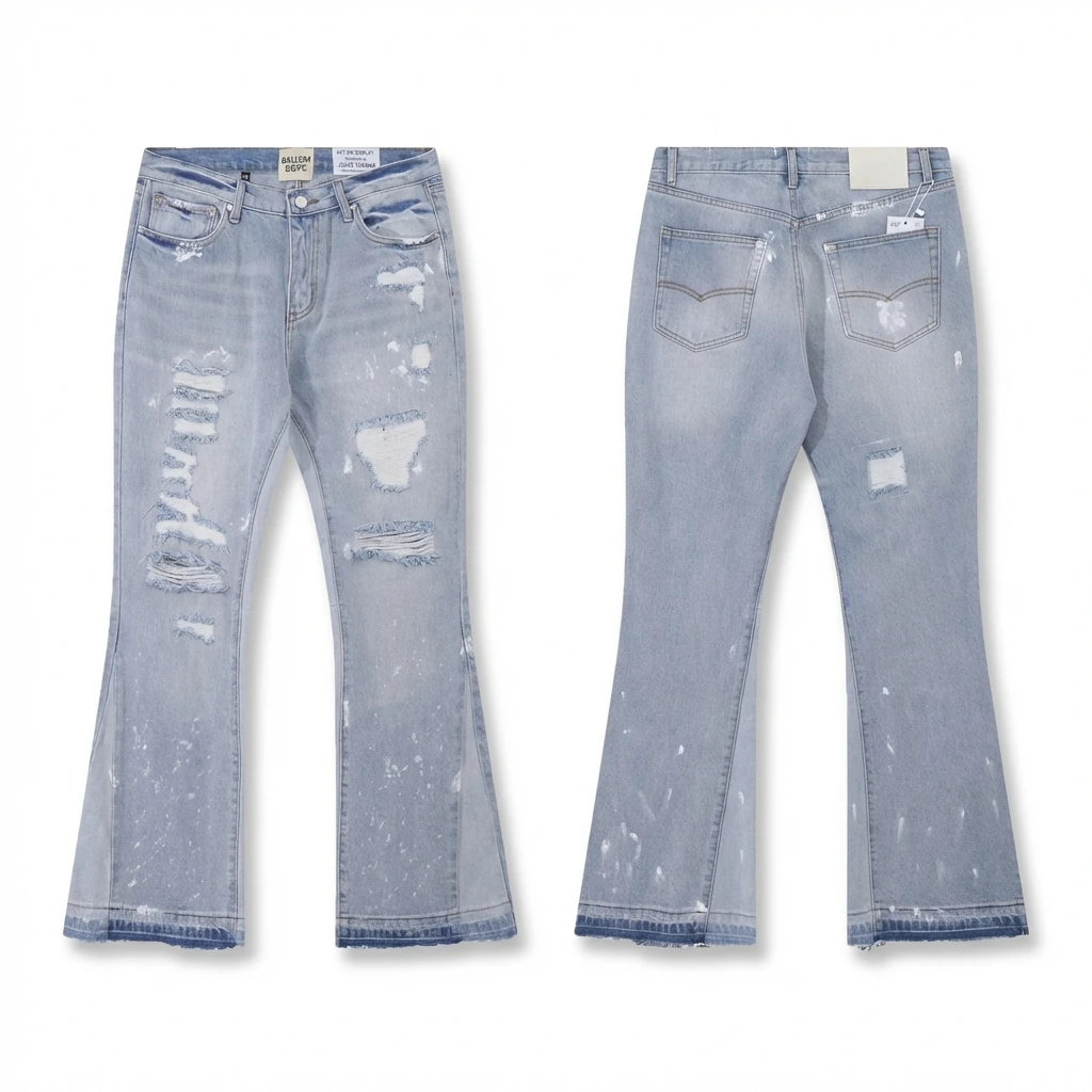 Gallery Dept Ripped Trendy Light Blue Jeans
