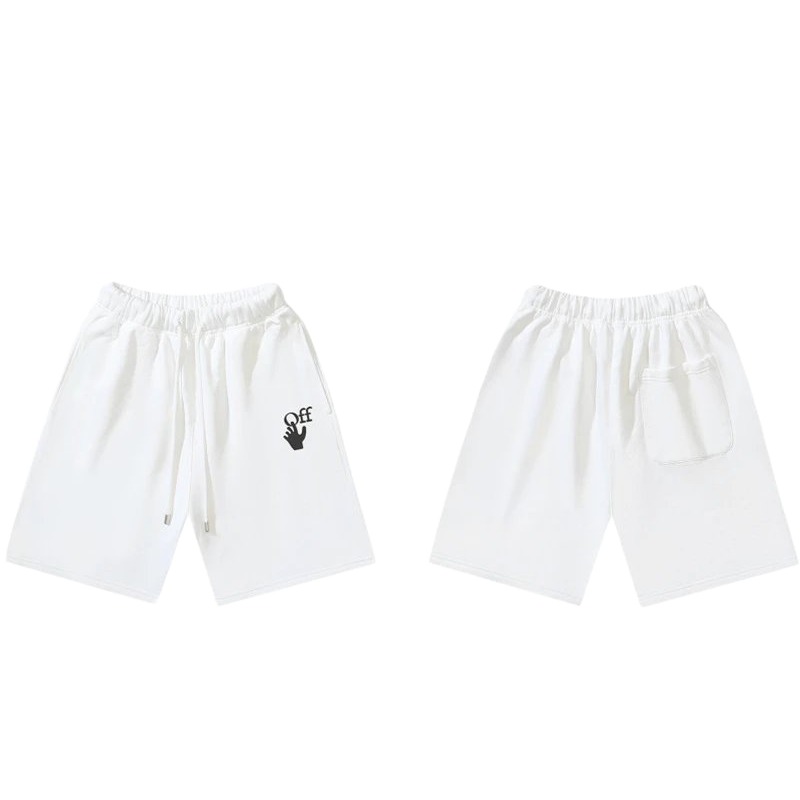 Off-White trendy brand style white shorts