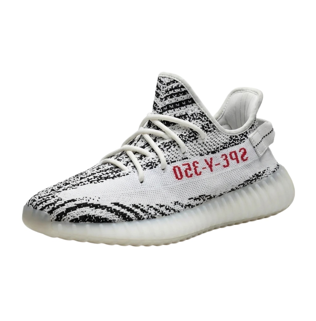 Yeezy 350 black and white trendy sports shoes
