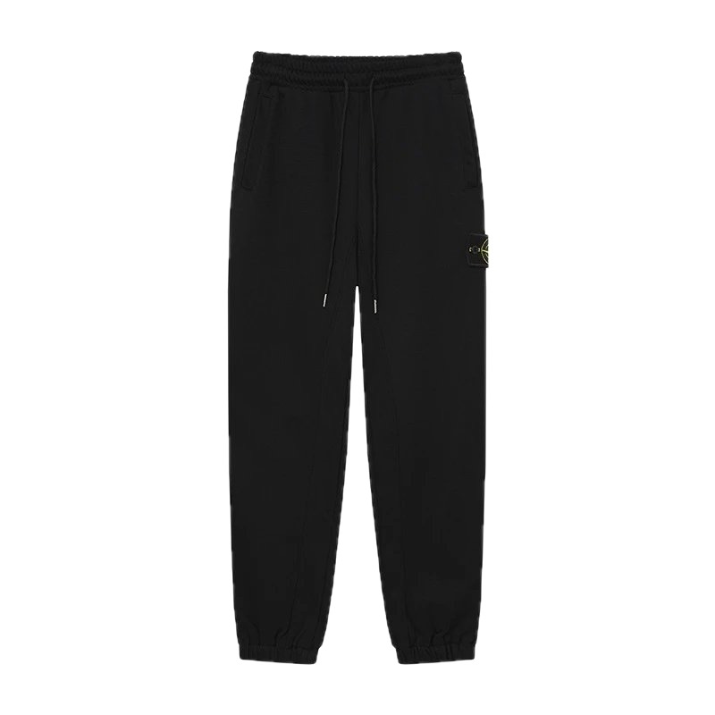 Stone Island Classic Functional Style Black Cuffed Sweatpants