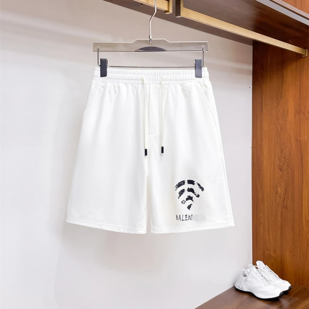 Balenciaga WiFi Printed Street Style White Shorts