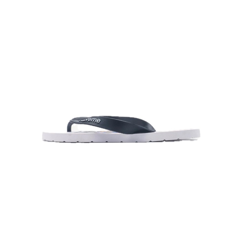 Supreme Street Fashion Black and White Flip-Flops