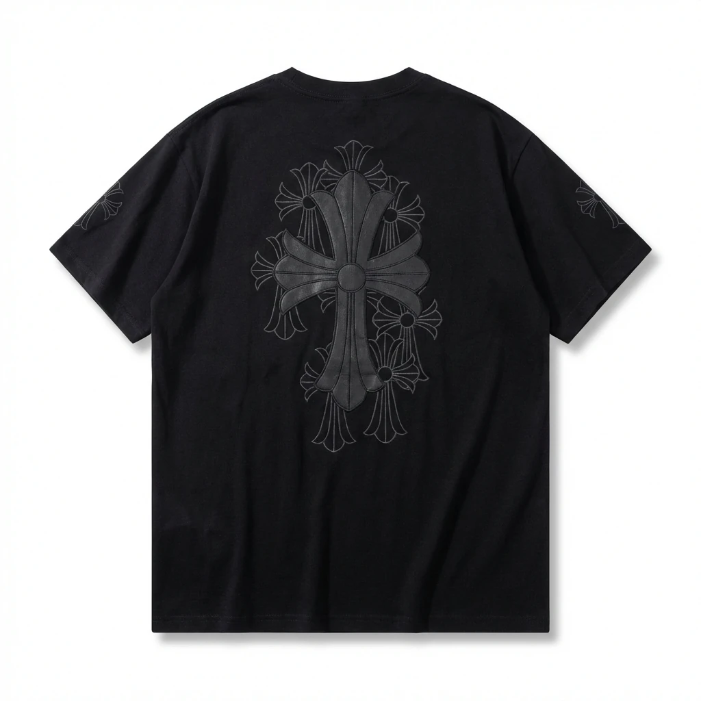 Chrome Hearts cross dark style short-sleeve shirt
