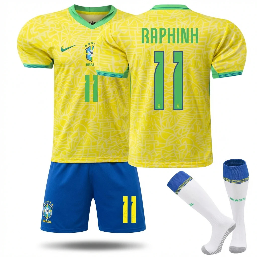 The yellow, green and blue sports suit of the Brazilian team.