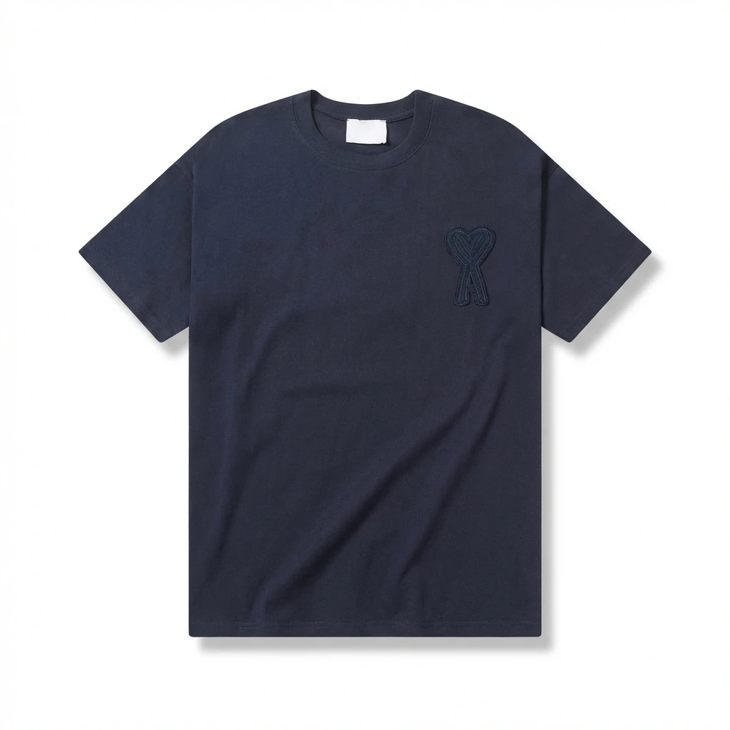 AMI Embroidered Simple Style T-shirt