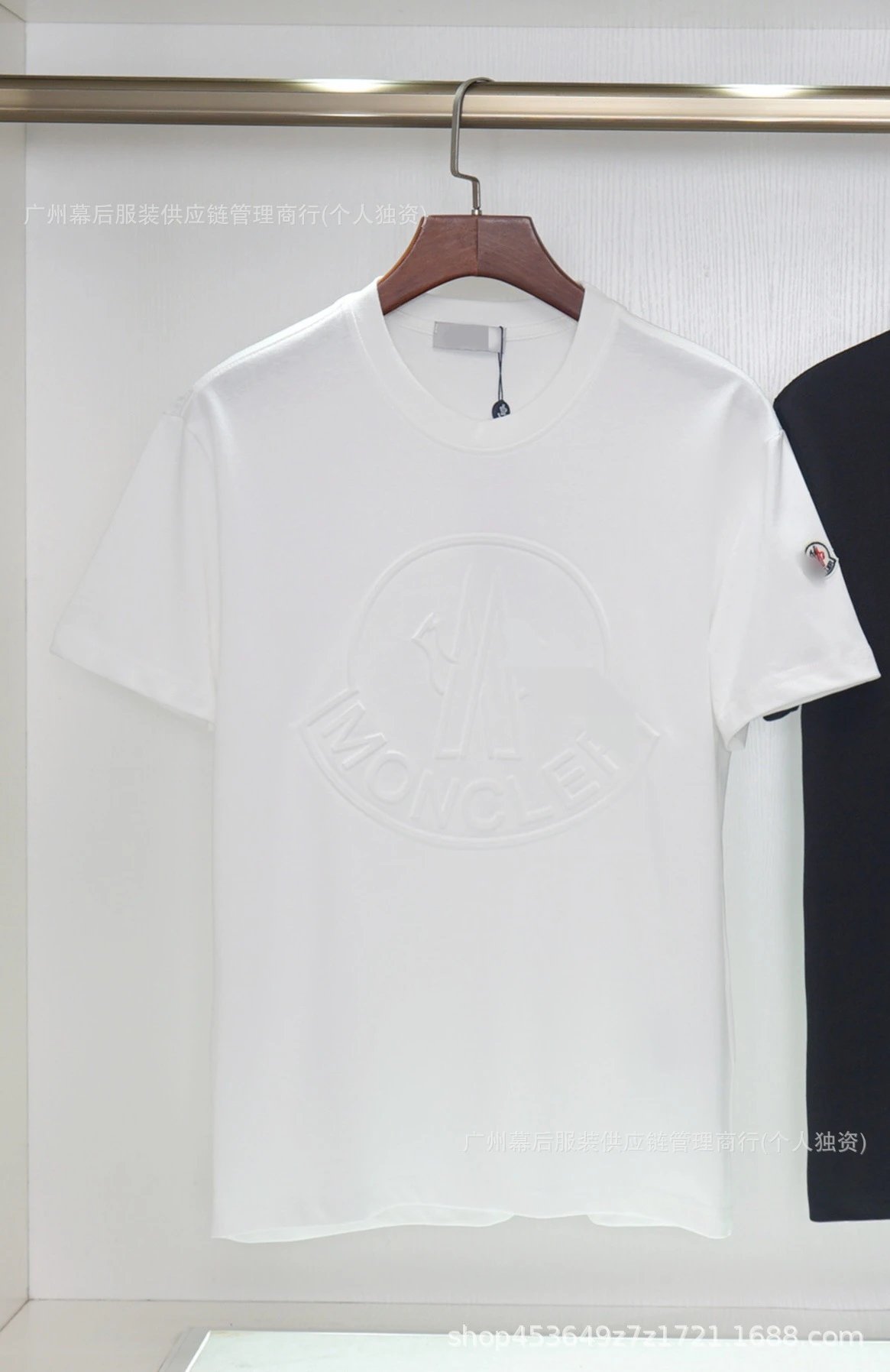 Moncler Embossed Casual White T-Shirt