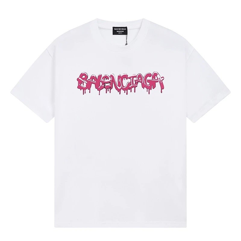 Balenciaga graffiti-style white T-shirt