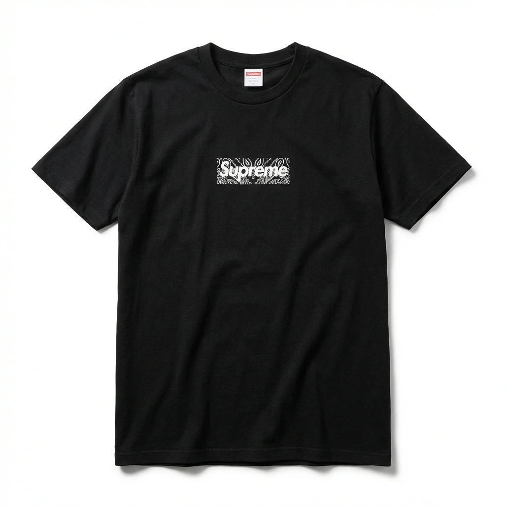 Supreme - printed trendy black T - shirt