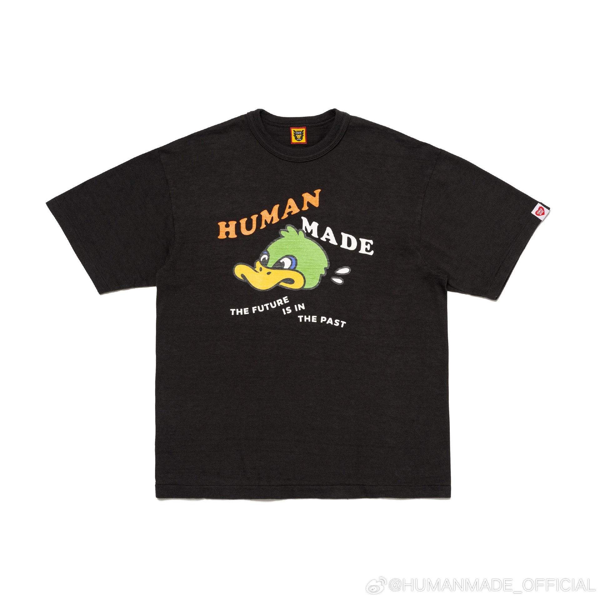 HUMAN MADE Green Duck Print Vintage Black T-Shirt