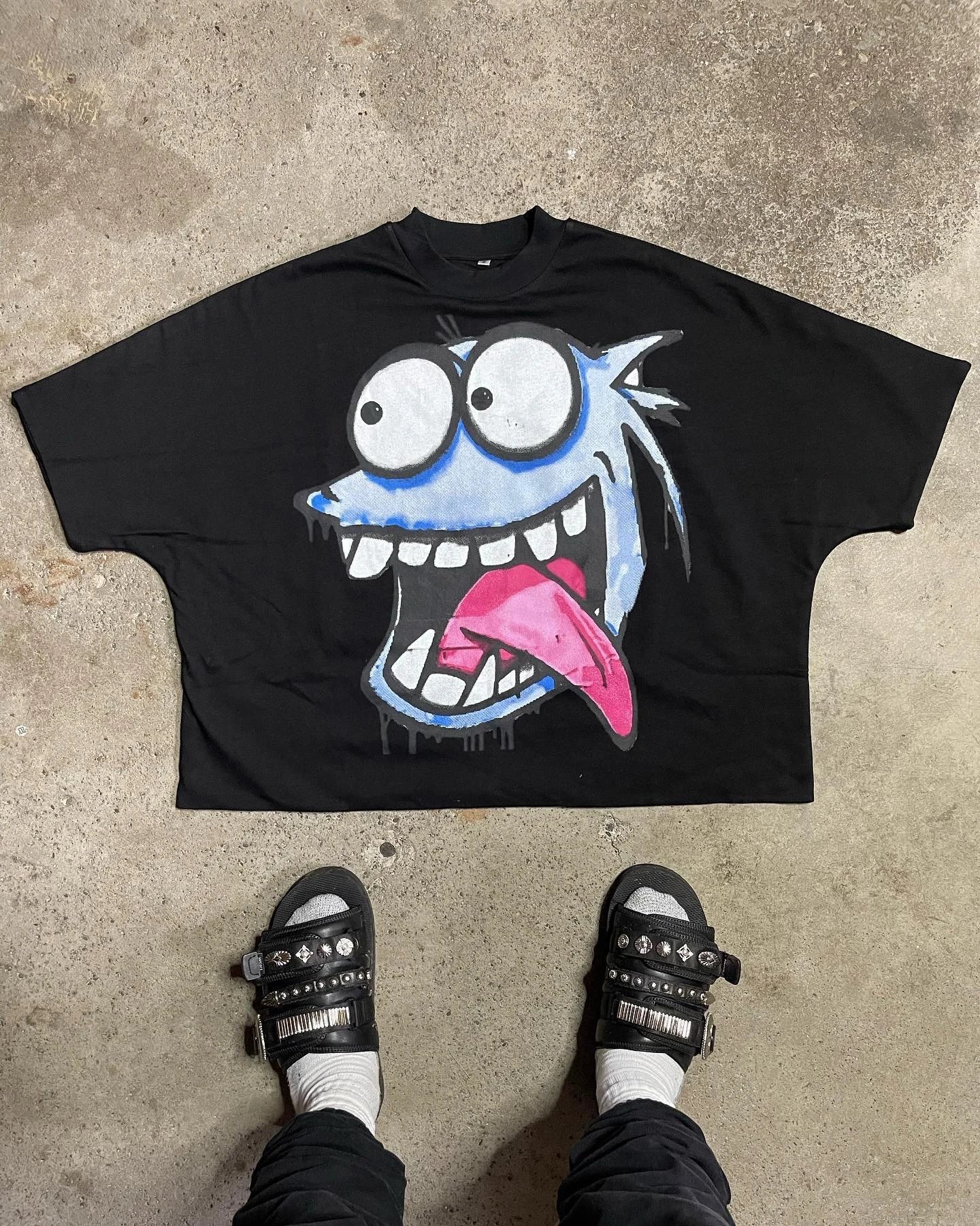 Billionaire Cartoon Trendy Brand Black T-shirt