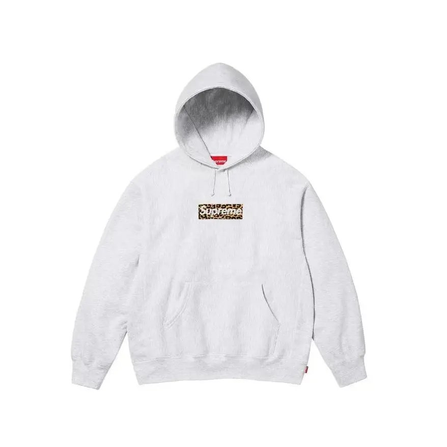Supreme Resort Logo hoodie Gray Red Oversized for Travel Looks
