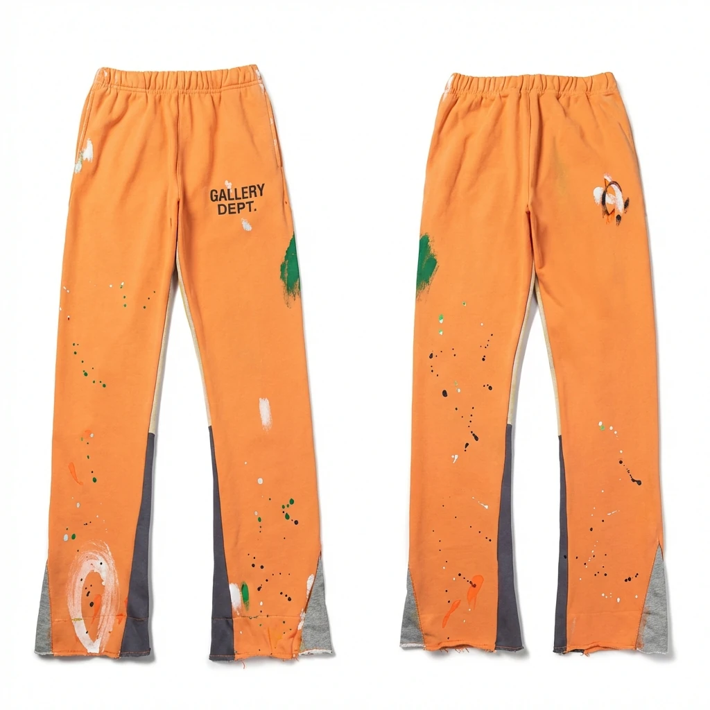 Gallery Dept Graffiti Style Orange Pants