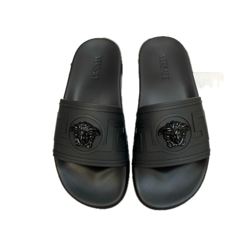 Versace Medusa Luxury Style Black Slides