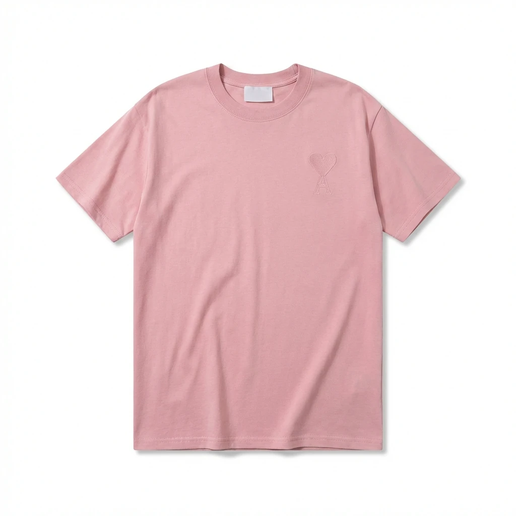 AMI simple and elegant pink T-shirt