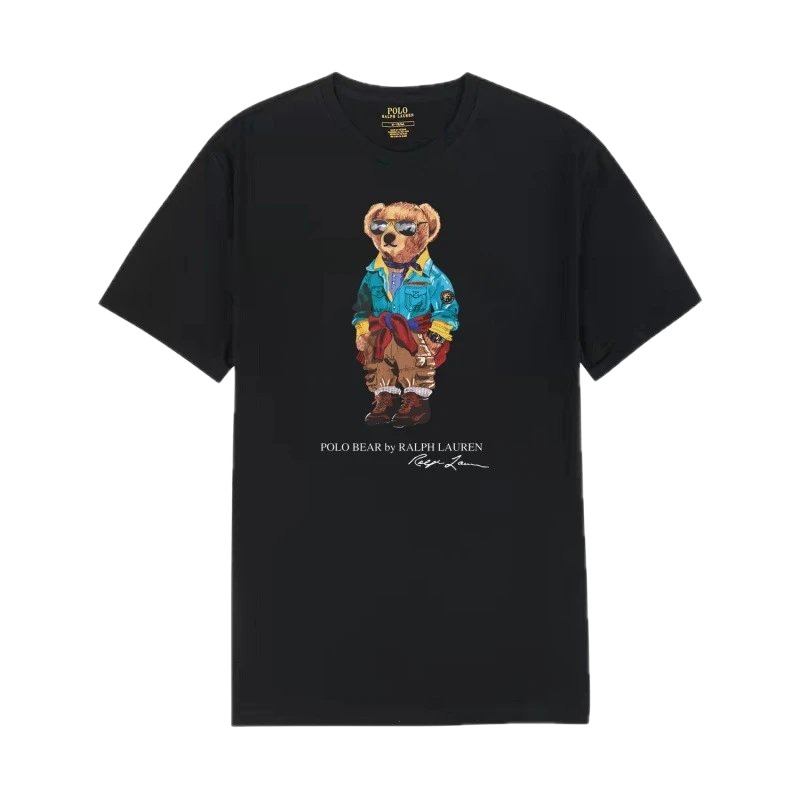 Ralph Lauren bear trendy brand black T-shirt