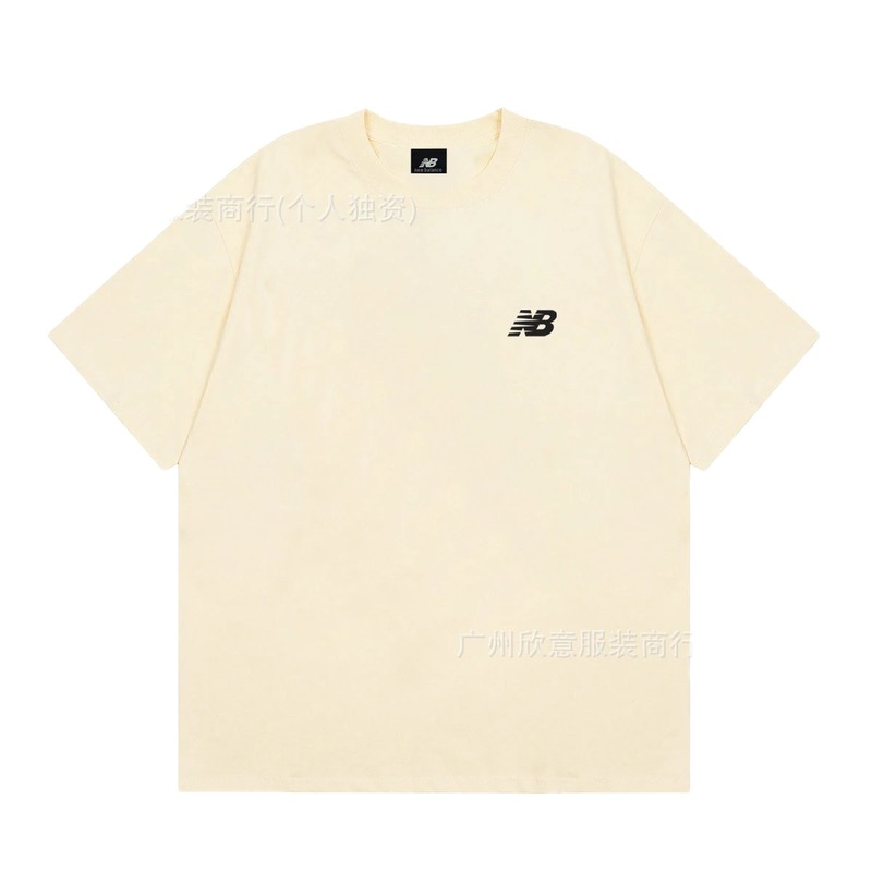 New Balance Casual Minimalist Beige Short-sleeve T-shirt
