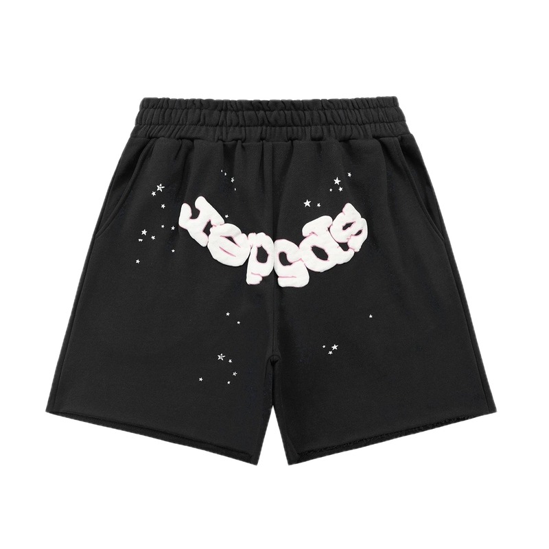 Sp5der star print wind shorts